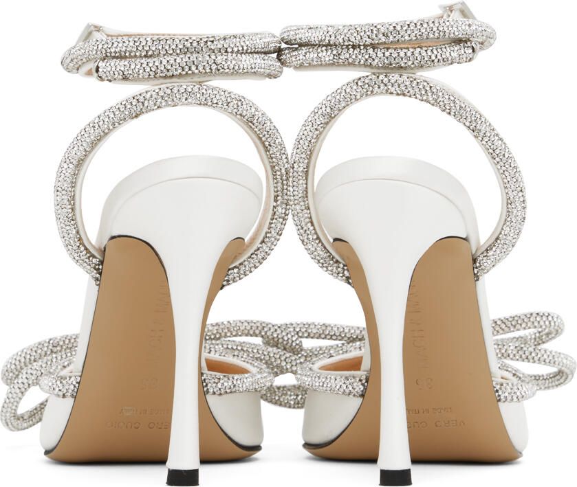 MACH & MACH White Double Bow Heels