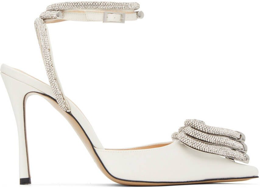 MACH & MACH White Triple Heart Heels - Picture 5