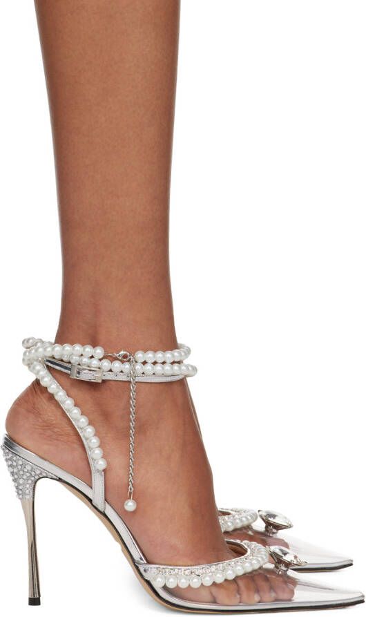MACH & MACH Silver 'Diamond Of Elizabeth' Heels - Picture 3