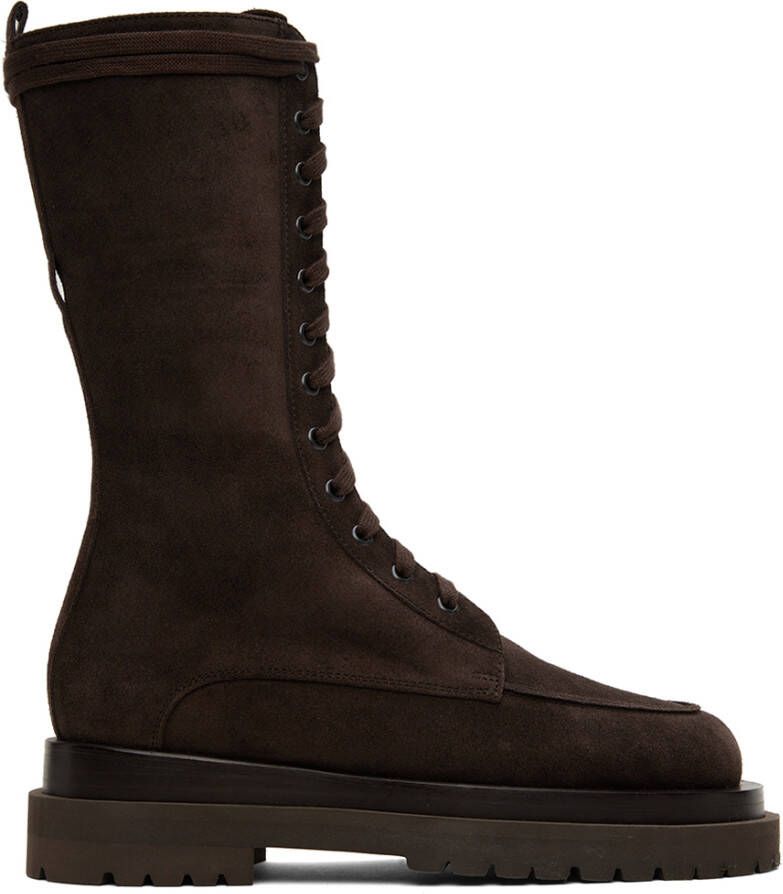 Magda Butrym Brown Suede Combat Boots - Picture 2
