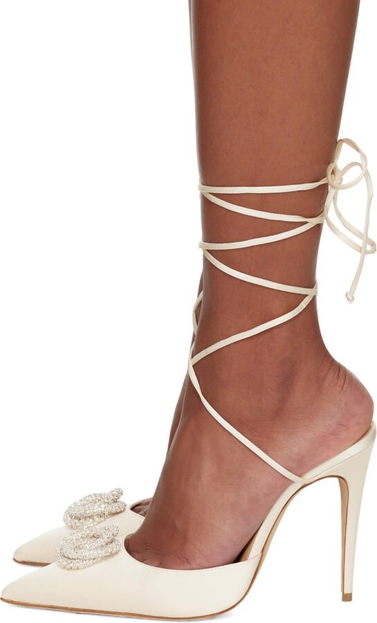 Magda Butrym Off-White Wrap Heels - Picture 3