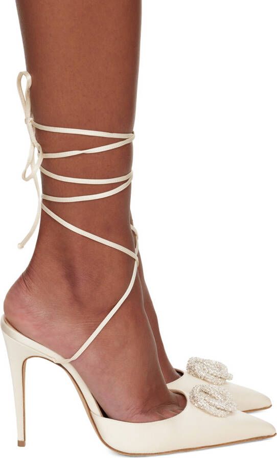 Magda Butrym Off-White Wrap Heels - Picture 6