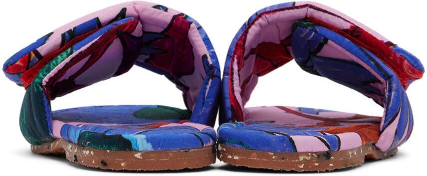 Maison Mangostan Kids Blue Sandia Sunflower Slides - Picture 2