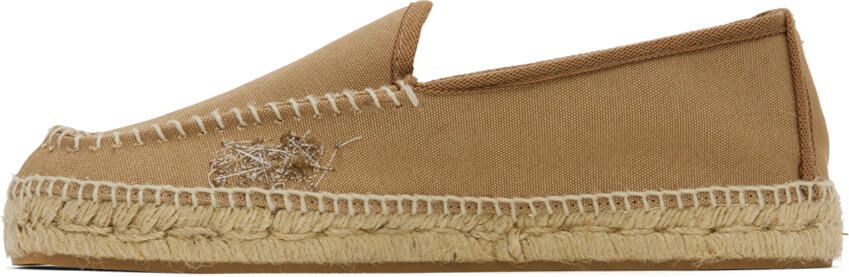 Maison Margiela Beige Embroidered Espadrilles - Picture 4