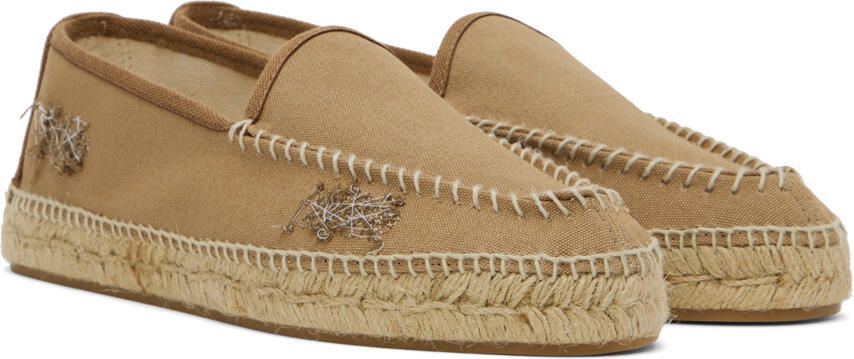Maison Margiela Beige Embroidered Espadrilles - Picture 2