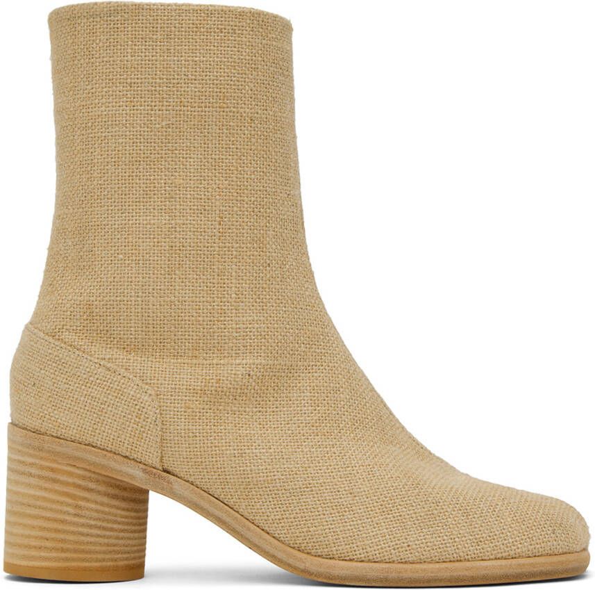 Maison Margiela Beige Tabi Boots - Picture 4