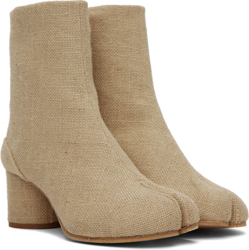 Maison Margiela Beige Tabi Boots - Picture 2