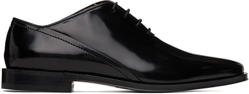 Maison Margiela Black Almond Square Oxfords - Picture 4