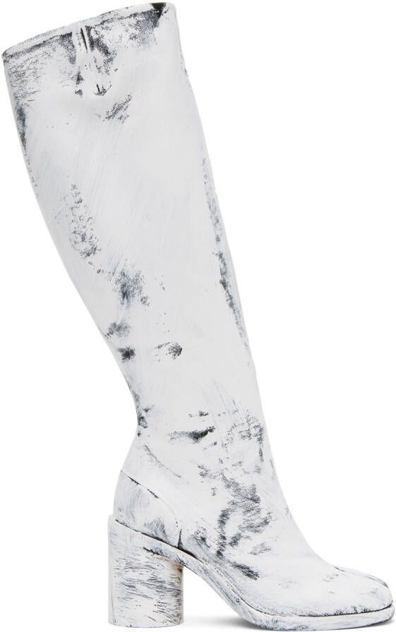 Maison Margiela Black & White Tabi Bianchetto Boots - Picture 4