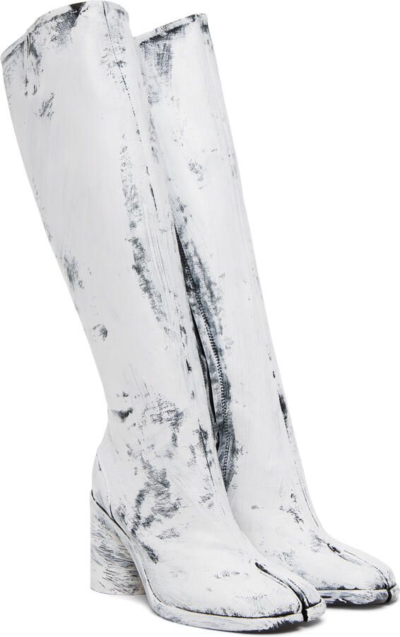 Maison Margiela Black & White Tabi Bianchetto Boots - Picture 3