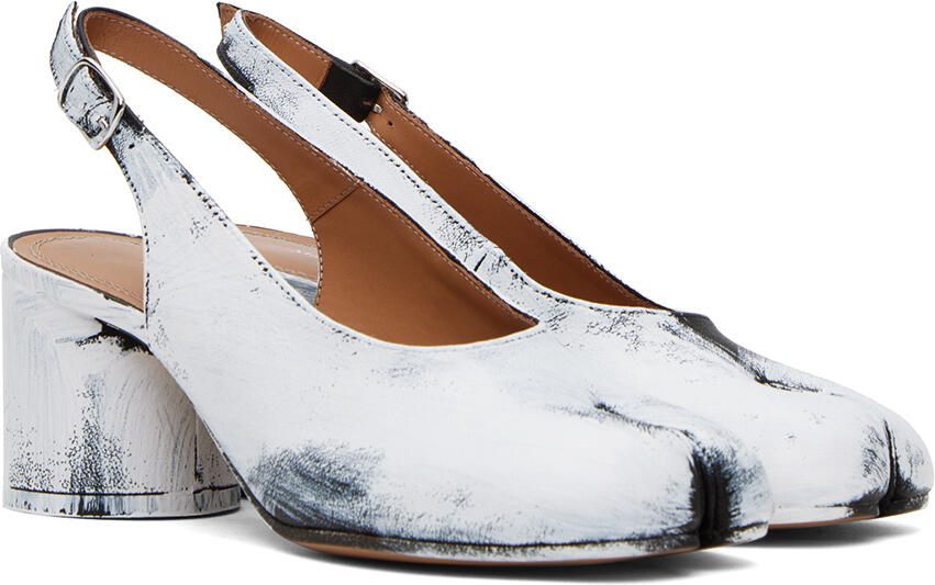 Maison Margiela Black & White Tabi Bianchetto Heels - Picture 2