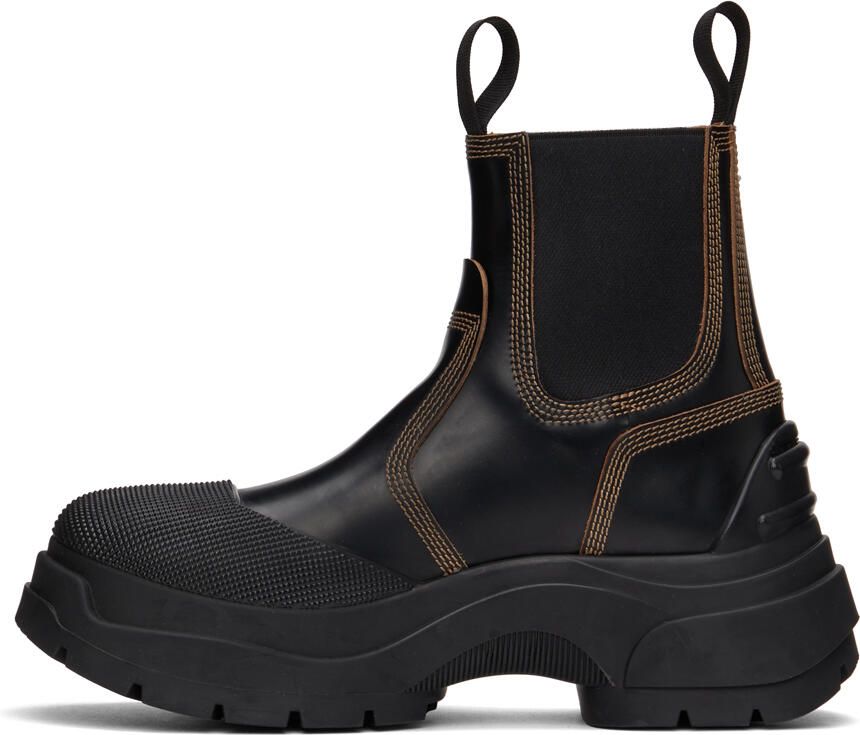 Maison Margiela Black Chunky Chelsea Boots - Picture 2