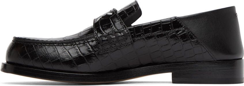 Maison Margiela Black Croc Loafers - Picture 3