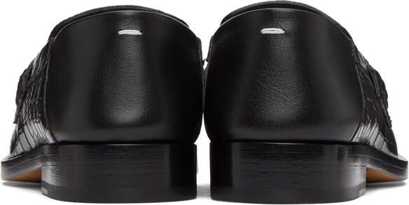 Maison Margiela Black Croc Loafers - Picture 4