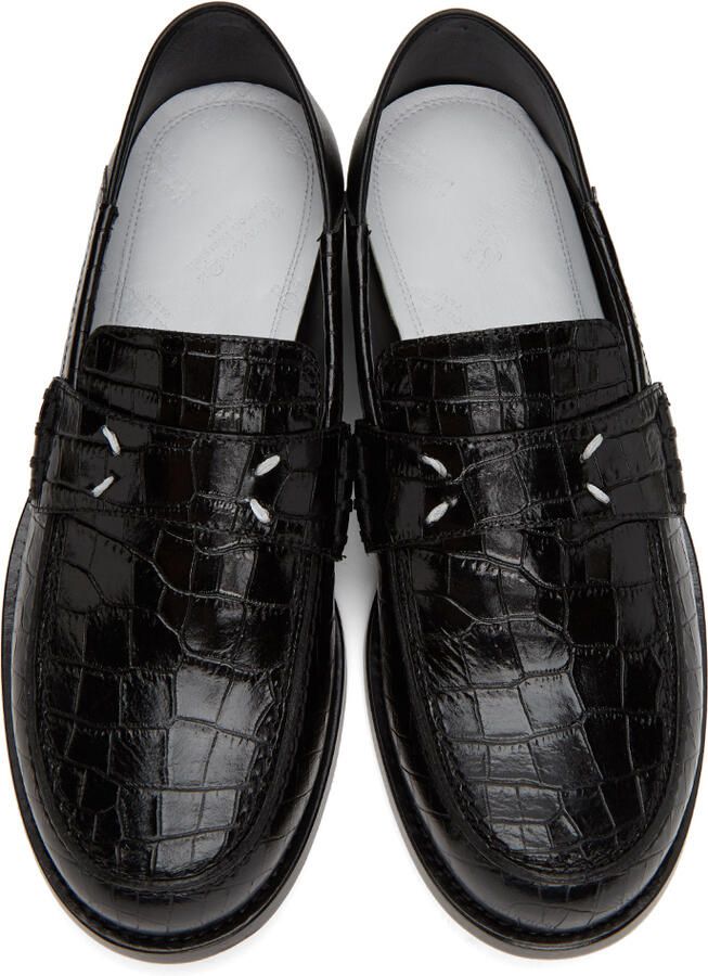Maison Margiela Black Croc Loafers