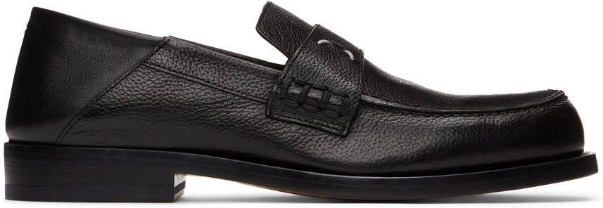 Maison Margiela Black Grained Stitch Camden Loafers - Picture 3
