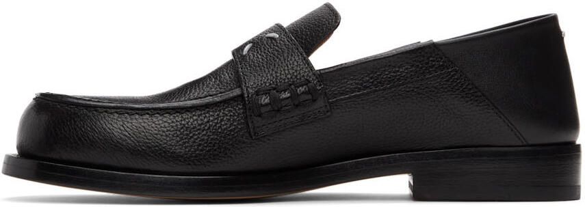 Maison Margiela Black Grained Stitch Camden Loafers - Picture 2