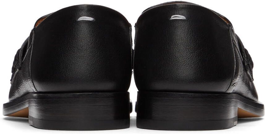 Maison Margiela Black Grained Stitch Camden Loafers