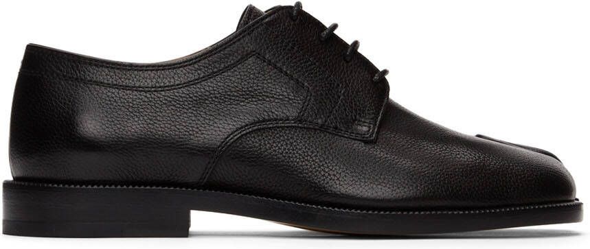 Maison Margiela Black Grained Tabi Derbys - Picture 5