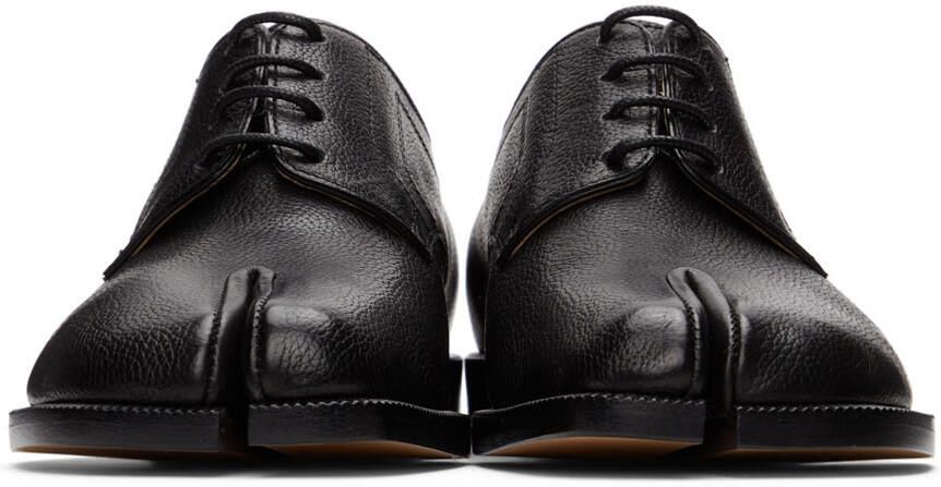 Maison Margiela Black Grained Tabi Derbys - Picture 3