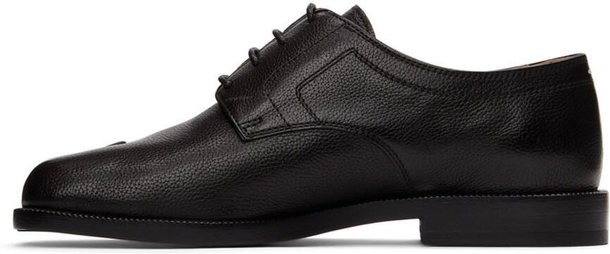 Maison Margiela Black Grained Tabi Derbys - Picture 4