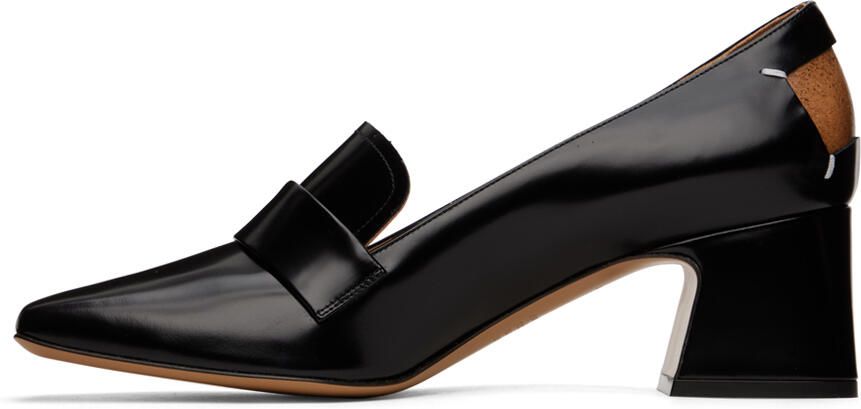Maison Margiela Black Heeled Square Toe Loafer - Picture 4