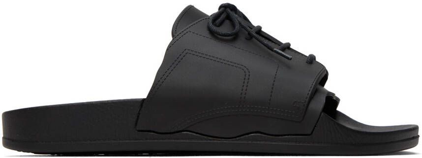Maison Margiela Black Lace-Up Slides - Picture 4
