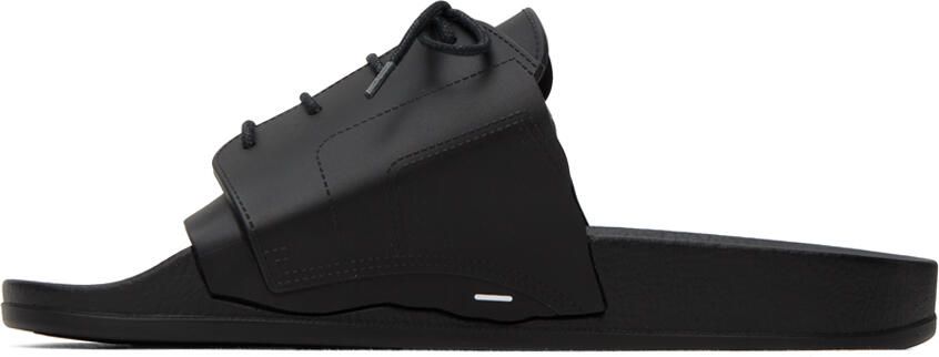 Maison Margiela Black Lace-Up Slides - Picture 3