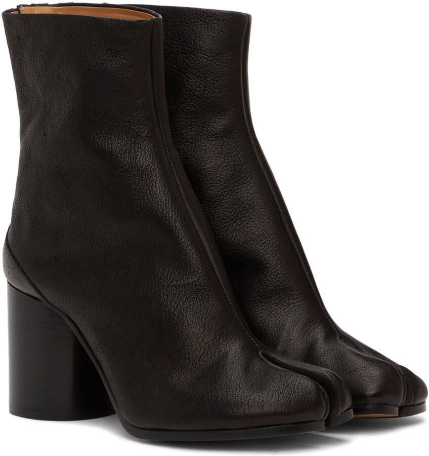 Maison Margiela Black Leather Tabi Boots