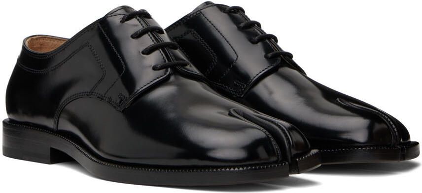 Maison Margiela Black Leather Tabi Oxfords - Picture 2