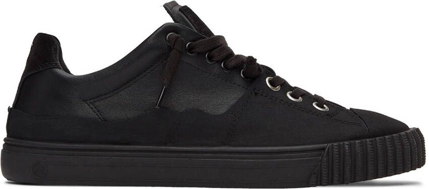 Maison Margiela Black Low-Top Sneakers - Picture 4