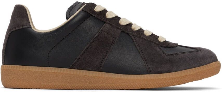 Maison Margiela Black Nappa Replica Sneakers - Picture 5