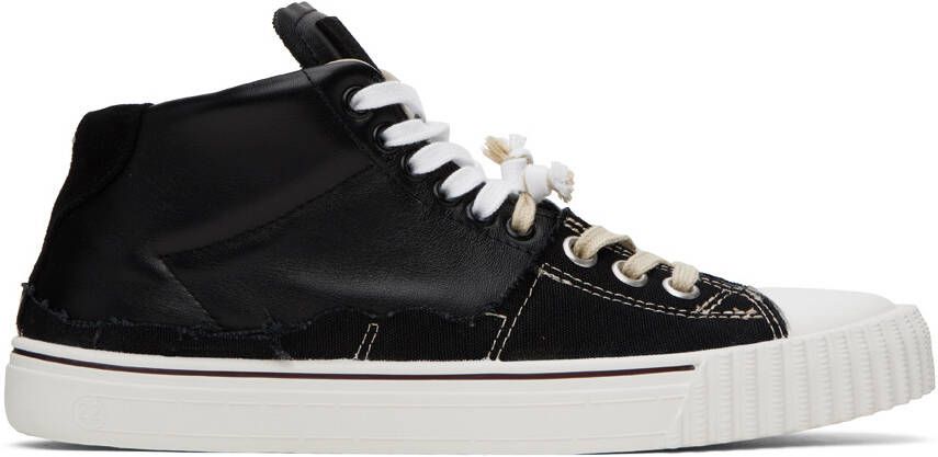 Maison Margiela Black New Evolution Mid Sneakers - Picture 3