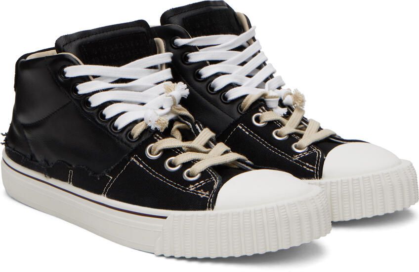 Maison Margiela Black New Evolution Mid Sneakers - Picture 2