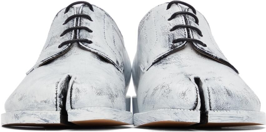 Maison Margiela Black Painted Tabi Oxfords - Picture 3