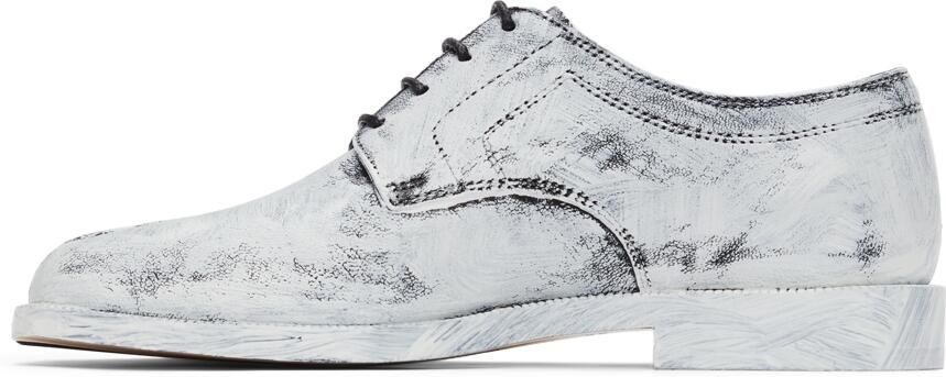 Maison Margiela Black Painted Tabi Oxfords - Picture 4