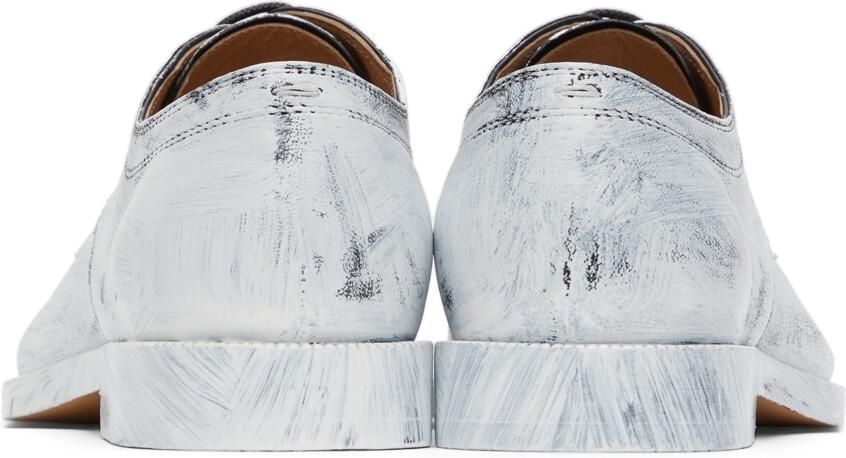 Maison Margiela Black Painted Tabi Oxfords - Picture 2