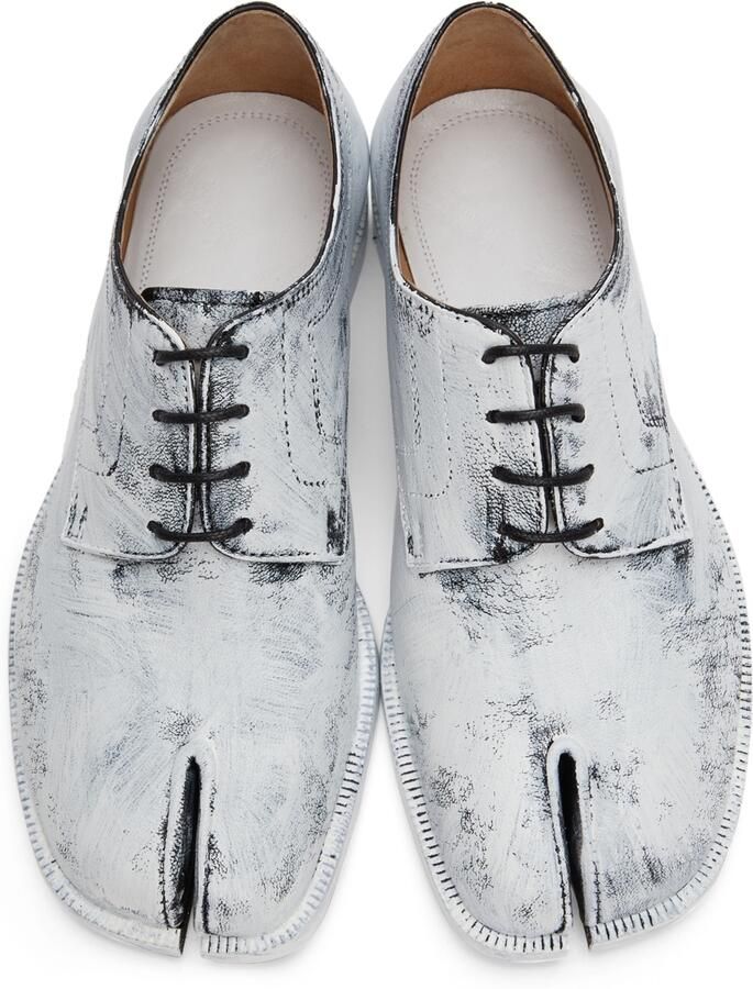 Maison Margiela Black Painted Tabi Oxfords
