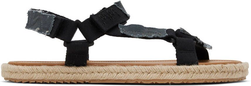 Maison Margiela Black Patchwork Hiking Sandals - Picture 4