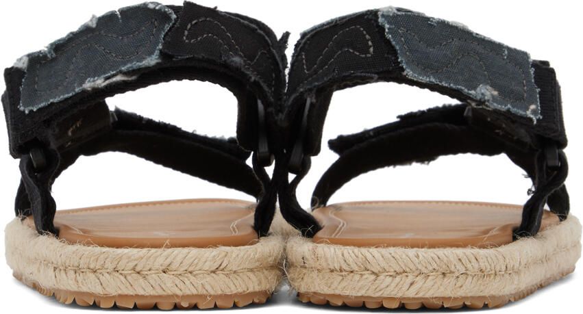 Maison Margiela Black Patchwork Hiking Sandals