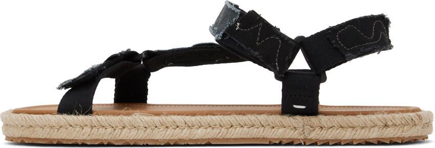 Maison Margiela Black Patchwork Hiking Sandals - Picture 3