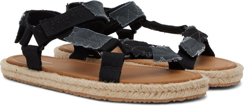 Maison Margiela Black Patchwork Hiking Sandals - Picture 2