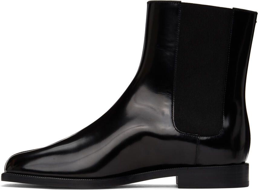 Maison Margiela Black Patent Tabi Chelsea Boots