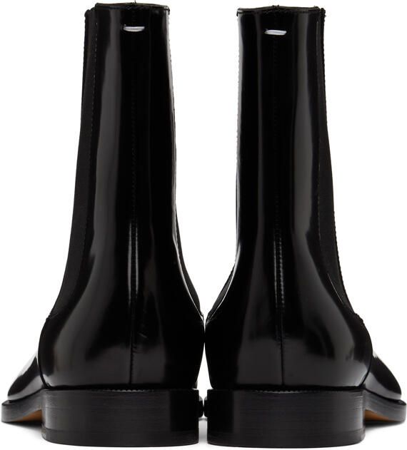 Maison Margiela Black Patent Tabi Chelsea Boots - Picture 4
