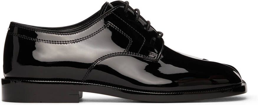 Maison Margiela Black Patent Tabi Derbys - Picture 4
