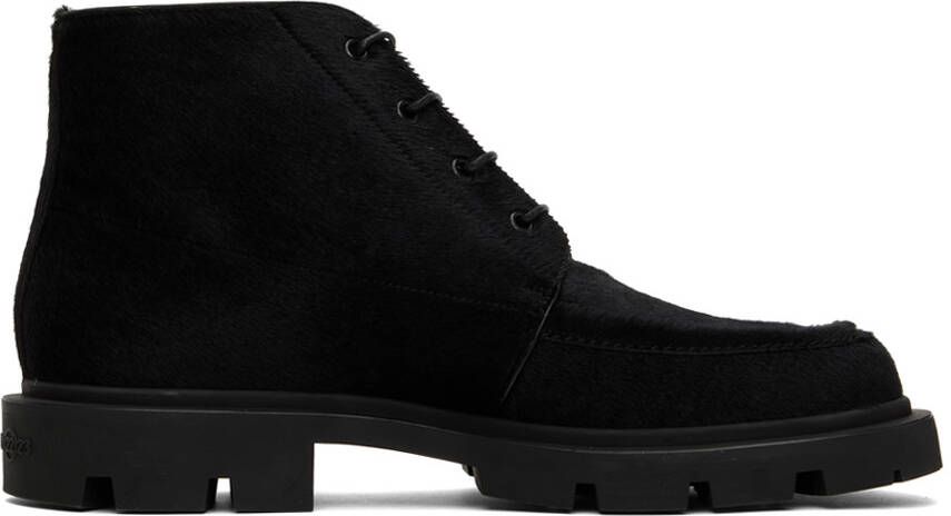Maison Margiela Black Pony Hair Boots