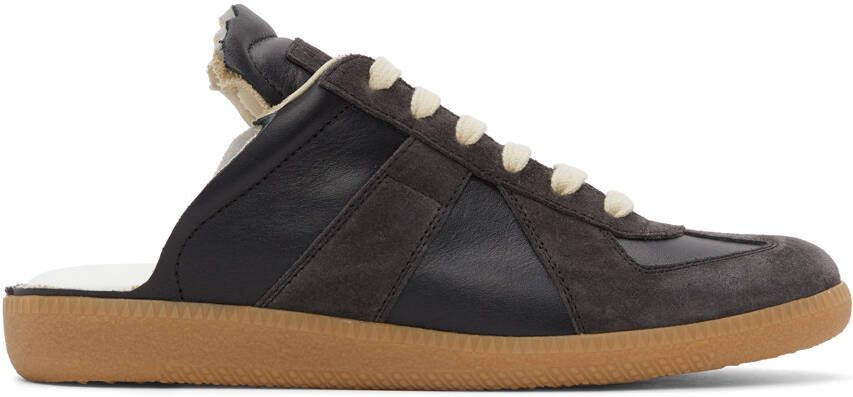 Maison Margiela Black Replica Cut-Out Sneakers - Picture 5