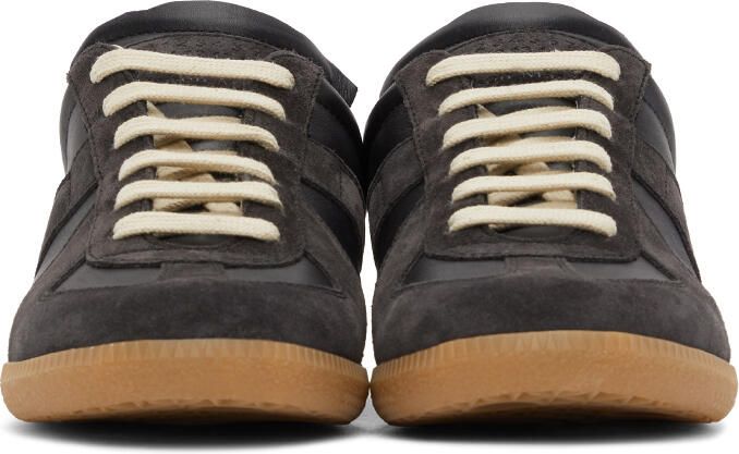 Maison Margiela Black Replica Cut-Out Sneakers - Picture 3