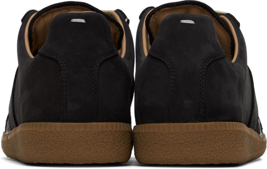 Maison Margiela Black Paint Replica Sneakers - Picture 13