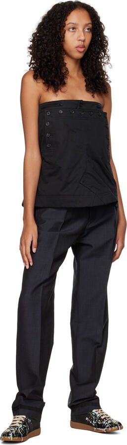 Maison Margiela Black Paint Replica Sneakers - Picture 12